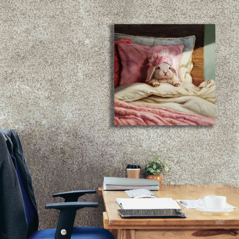 Image of 'Bed Hare' by Lucia Heffernan, Canvas Wall Art,26x26