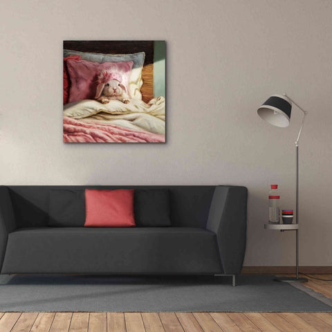 Image of 'Bed Hare' by Lucia Heffernan, Canvas Wall Art,37x37
