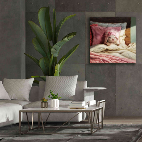 Image of 'Bed Hare' by Lucia Heffernan, Canvas Wall Art,37x37