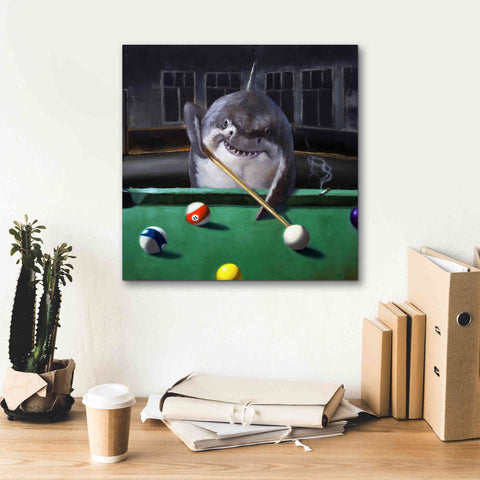 Image of 'Pool Shark' by Lucia Heffernan, Canvas Wall Art,18x18
