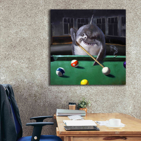 Image of 'Pool Shark' by Lucia Heffernan, Canvas Wall Art,37x37