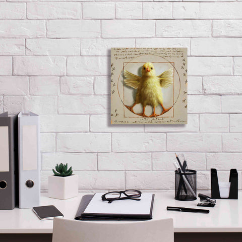 Image of 'Vitruvian Chick' by Lucia Heffernan, Canvas Wall Art,12x12