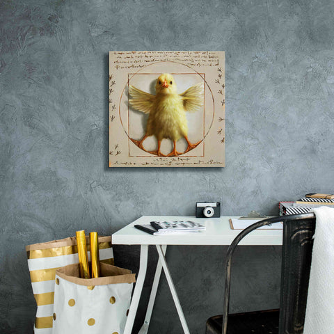 Image of 'Vitruvian Chick' by Lucia Heffernan, Canvas Wall Art,18x18