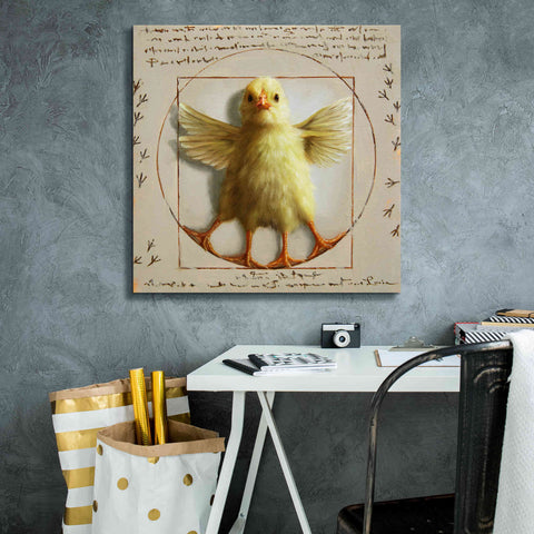Image of 'Vitruvian Chick' by Lucia Heffernan, Canvas Wall Art,26x26