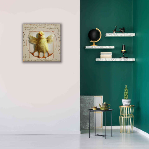 Image of 'Vitruvian Chick' by Lucia Heffernan, Canvas Wall Art,26x26