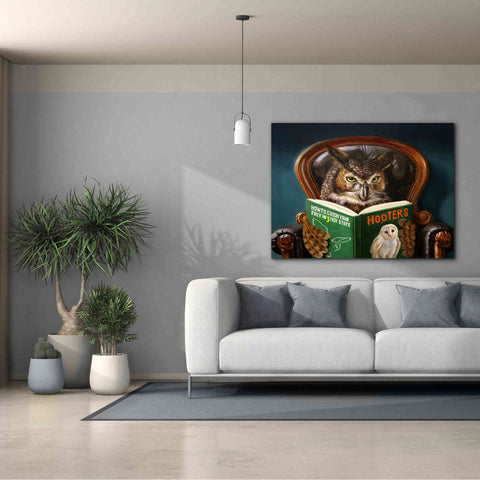 Image of 'Owl Porn' by Lucia Heffernan, Canvas Wall Art,54x40