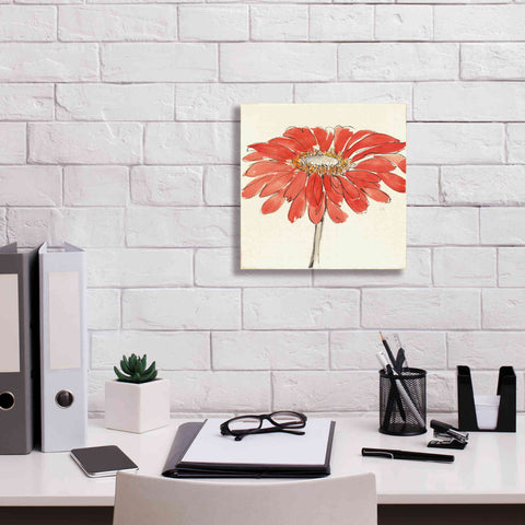 Image of 'Tangerine and Grey I' by Chris Paschke, Canvas Wall Art,12 x 12