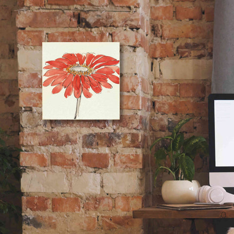 Image of 'Tangerine and Grey I' by Chris Paschke, Canvas Wall Art,12 x 12