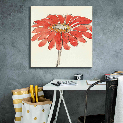 Image of 'Tangerine and Grey I' by Chris Paschke, Canvas Wall Art,26 x 26