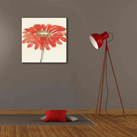 Image of 'Tangerine and Grey I' by Chris Paschke, Canvas Wall Art,26 x 26