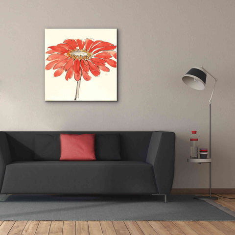 Image of 'Tangerine and Grey I' by Chris Paschke, Canvas Wall Art,37 x 37