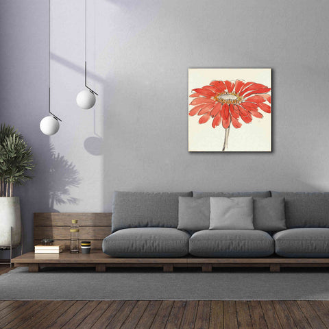 Image of 'Tangerine and Grey I' by Chris Paschke, Canvas Wall Art,37 x 37