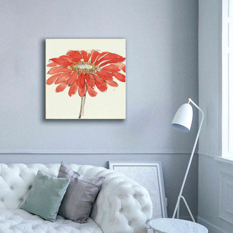 Image of 'Tangerine and Grey I' by Chris Paschke, Canvas Wall Art,37 x 37