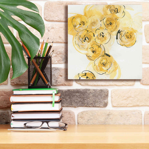 Image of 'Yellow Roses Anew I' by Chris Paschke, Canvas Wall Art,12 x 12