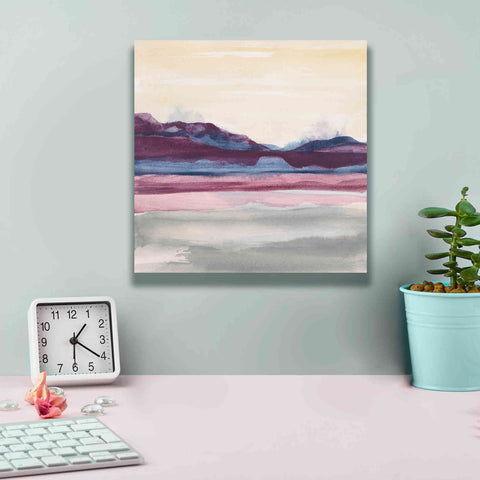 Image of 'Purple Rock Dawn II' by Chris Paschke, Canvas Wall Art,12 x 12