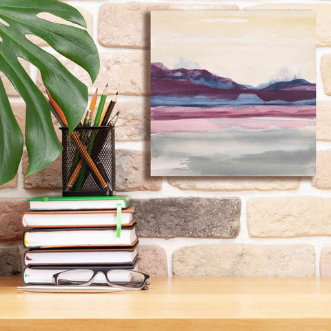 Image of 'Purple Rock Dawn II' by Chris Paschke, Canvas Wall Art,12 x 12