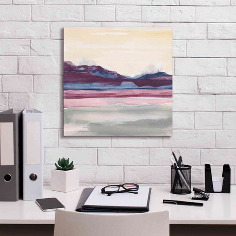 Image of 'Purple Rock Dawn II' by Chris Paschke, Canvas Wall Art,18 x 18