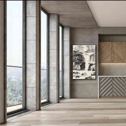 Image of 'Sumi Waterfall IV' by Chris Paschke, Canvas Wall Art,40 x 60