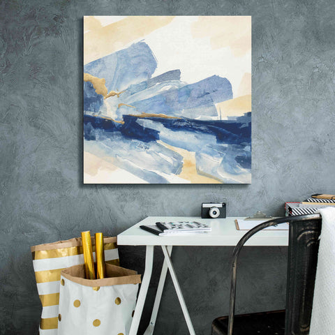 Image of 'Gilded Indigo II' by Chris Paschke, Canvas Wall Art,26 x 26