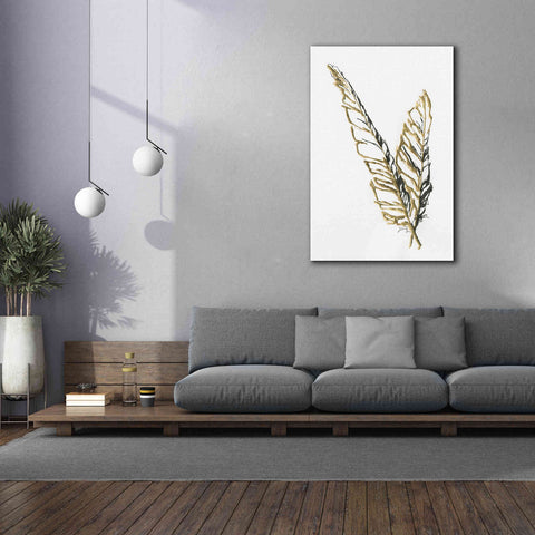 Image of 'Gilded Raven Feather' by Chris Paschke, Canvas Wall Art,40 x 60