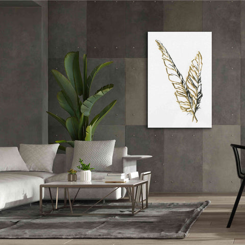 Image of 'Gilded Raven Feather' by Chris Paschke, Canvas Wall Art,40 x 60