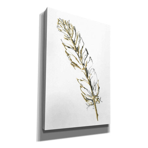 Image of 'Gilded Turkey Feather II' by Chris Paschke, Canvas Wall Art