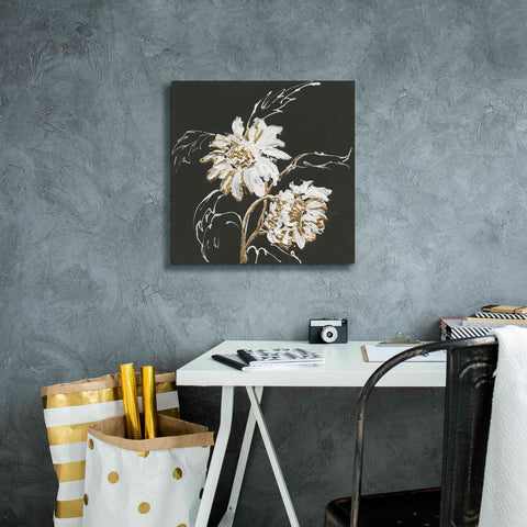 Image of 'Gilded Sunflowers' by Chris Paschke, Canvas Wall Art,18 x 18