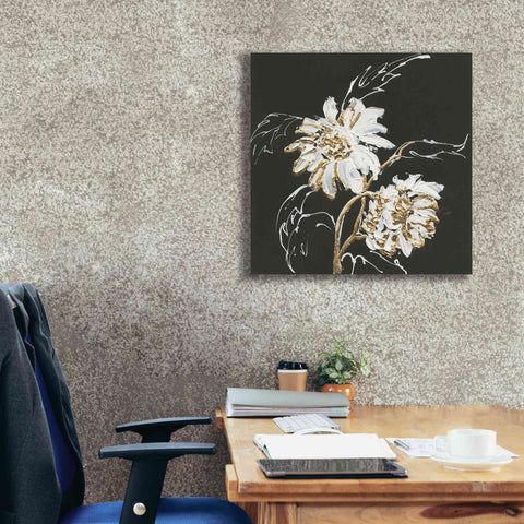 Image of 'Gilded Sunflowers' by Chris Paschke, Canvas Wall Art,26 x 26