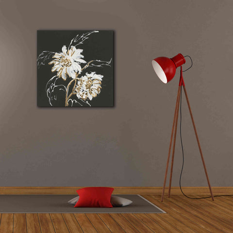 Image of 'Gilded Sunflowers' by Chris Paschke, Canvas Wall Art,26 x 26