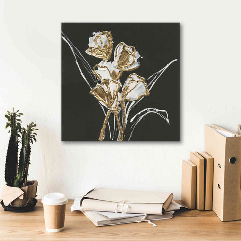 Image of 'Gilded Tulips' by Chris Paschke, Canvas Wall Art,18 x 18