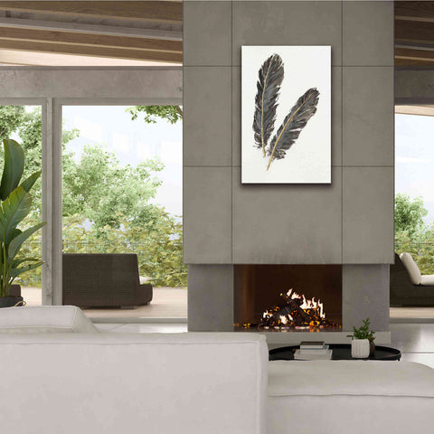 Image of 'Gold Feathers IV' by Chris Paschke, Canvas Wall Art,26 x 40