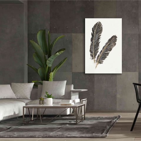 Image of 'Gold Feathers IV' by Chris Paschke, Canvas Wall Art,40 x 60