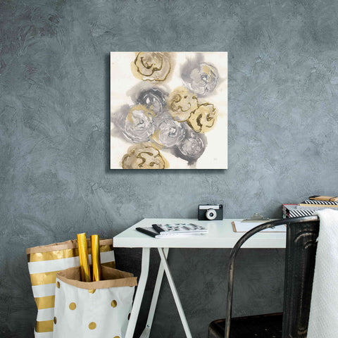 Image of 'Gold Edged Neutral I' by Chris Paschke, Canvas Wall Art,18 x 18