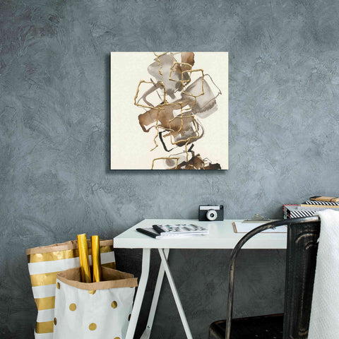 Image of 'Gold Squares I' by Chris Paschke, Giclee Canvas Wall Art,18 x 18