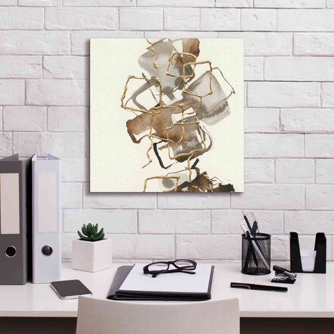 Image of 'Gold Squares I' by Chris Paschke, Giclee Canvas Wall Art,18 x 18