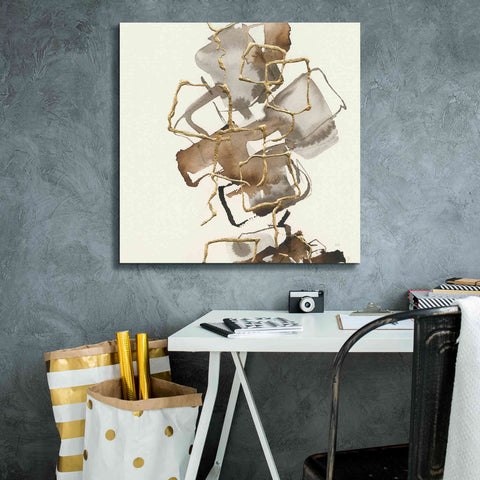 Image of 'Gold Squares I' by Chris Paschke, Giclee Canvas Wall Art,26 x 26