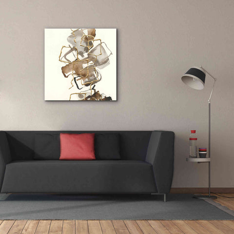 Image of 'Gold Squares I' by Chris Paschke, Giclee Canvas Wall Art,37 x 37