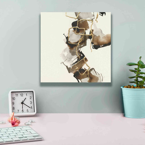 Image of 'Gold Squares II' by Chris Paschke, Giclee Canvas Wall Art,12 x 12