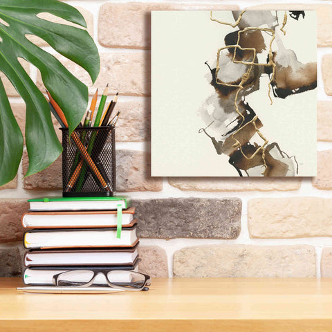 Image of 'Gold Squares II' by Chris Paschke, Giclee Canvas Wall Art,12 x 12