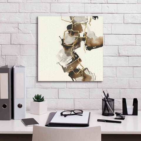 Image of 'Gold Squares II' by Chris Paschke, Giclee Canvas Wall Art,18 x 18