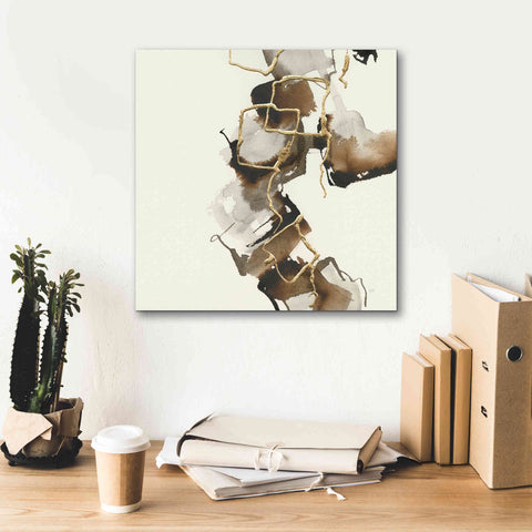 Image of 'Gold Squares II' by Chris Paschke, Giclee Canvas Wall Art,18 x 18