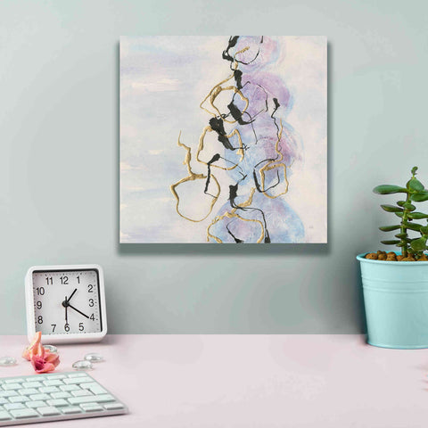 Image of 'Abstract Lines On Pastel I' by Chris Paschke, Giclee Canvas Wall Art,12 x 12