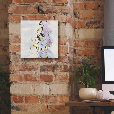 Image of 'Abstract Lines On Pastel I' by Chris Paschke, Giclee Canvas Wall Art,12 x 12