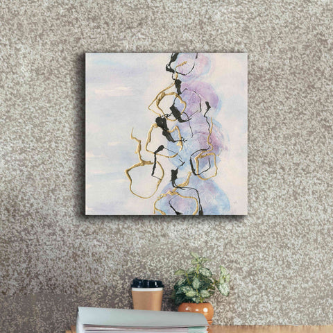 Image of 'Abstract Lines On Pastel I' by Chris Paschke, Giclee Canvas Wall Art,18 x 18