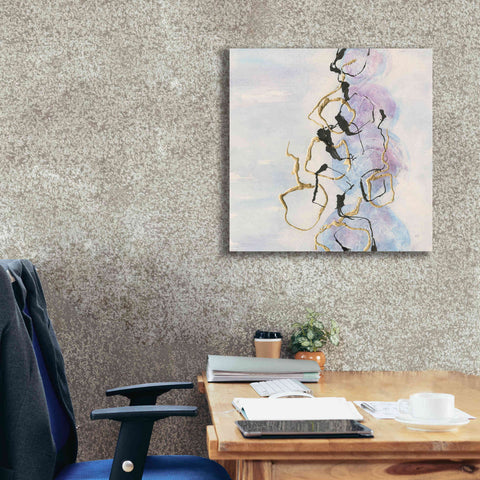 Image of 'Abstract Lines On Pastel I' by Chris Paschke, Giclee Canvas Wall Art,26 x 26