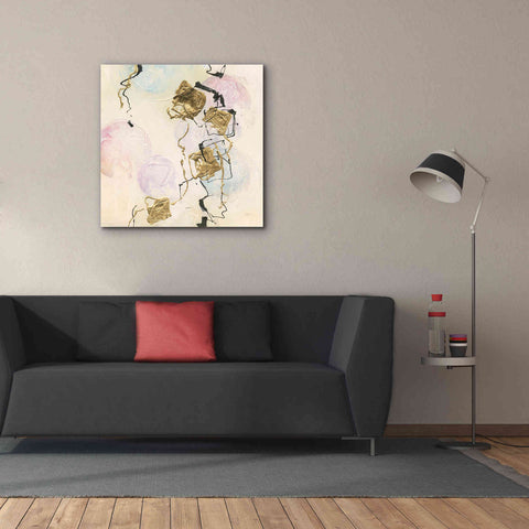 Image of 'Gold Blocks On Pastel I' by Chris Paschke, Giclee Canvas Wall Art,37 x 37