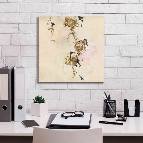 Image of 'Gold Blocks On Pastel II' by Chris Paschke, Giclee Canvas Wall Art,18 x 18