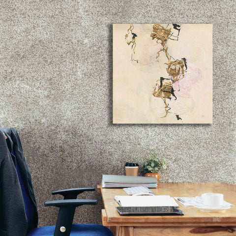 Image of 'Gold Blocks On Pastel II' by Chris Paschke, Giclee Canvas Wall Art,26 x 26