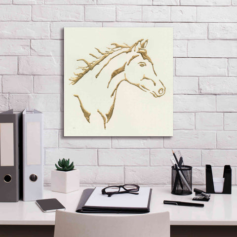 Image of 'Gilded Filly' by Chris Paschke, Giclee Canvas Wall Art,18 x 18