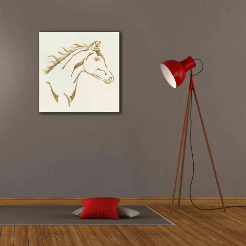 Image of 'Gilded Filly' by Chris Paschke, Giclee Canvas Wall Art,26 x 26
